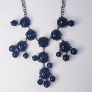 Vintage Black Bauble Bib Necklace